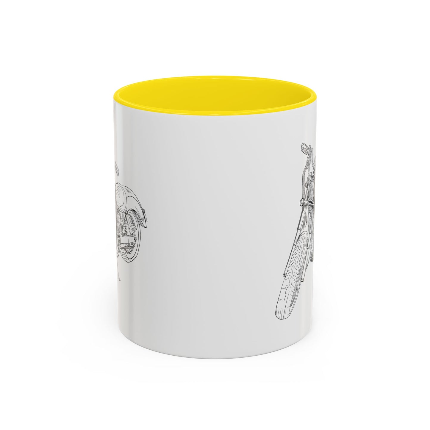 Motorcycle Drawing Accent Mug