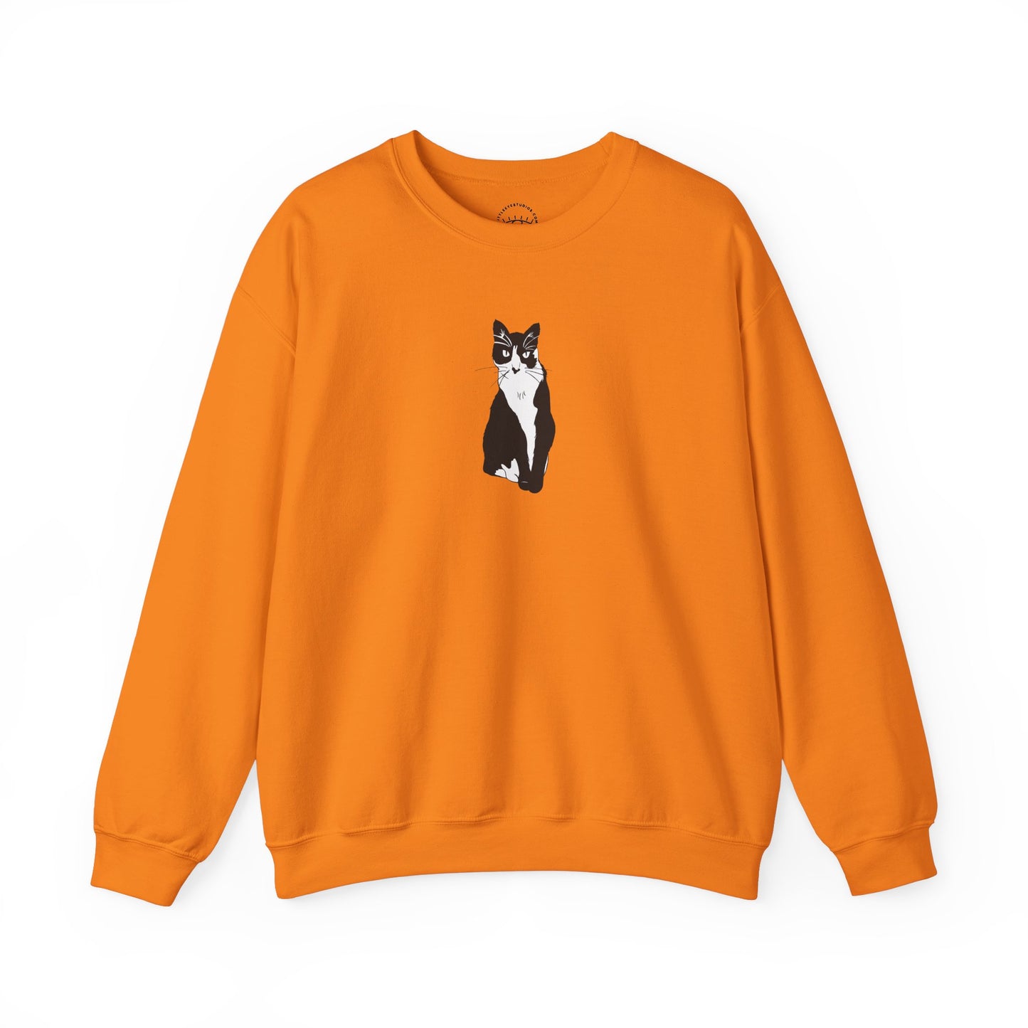 Cat Sweatshirt (B&W Style Cat) - Cat Drawing Sweatshirt