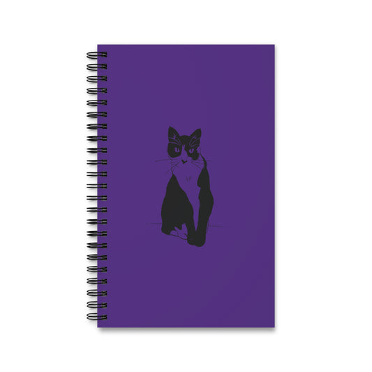 Cat Notebook in Purple (Transparent Style Cat) - Cat Notebook