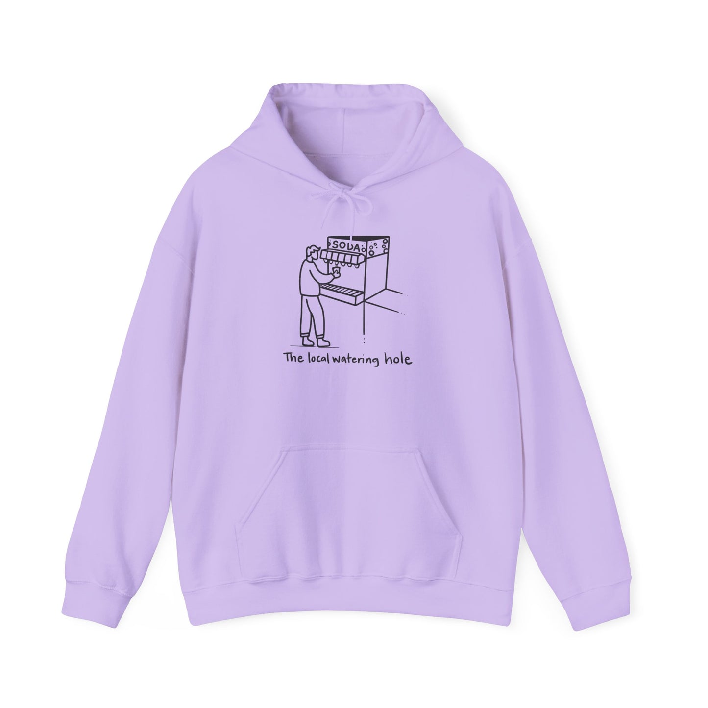 Local Watering Hole Hoodie Sweatshirt - Local Watering Hole Drawing Hooded Sweatshirt