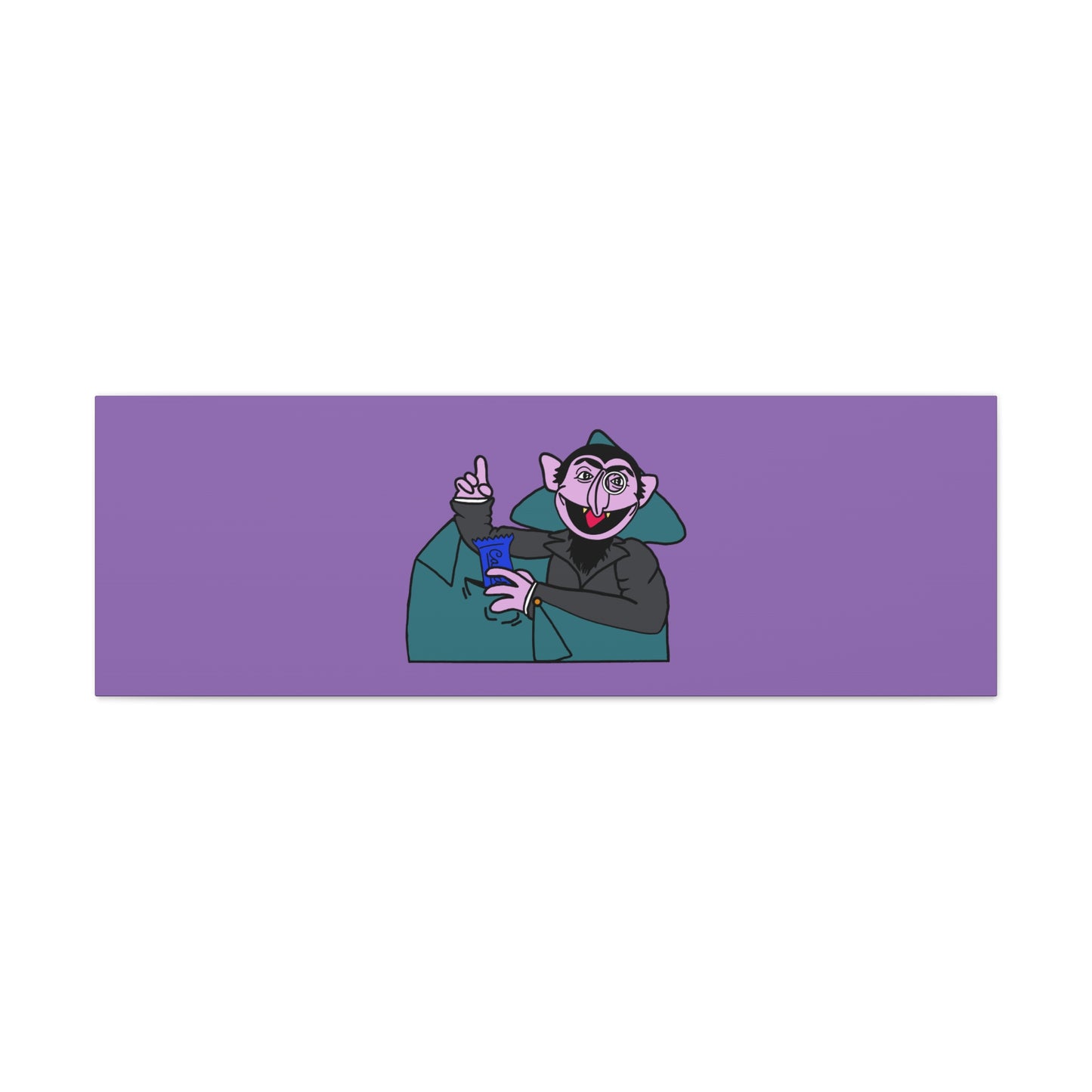 The Count Stealing Candy Canvas Print Light Purple - Sesame Street The Count Canvas Art