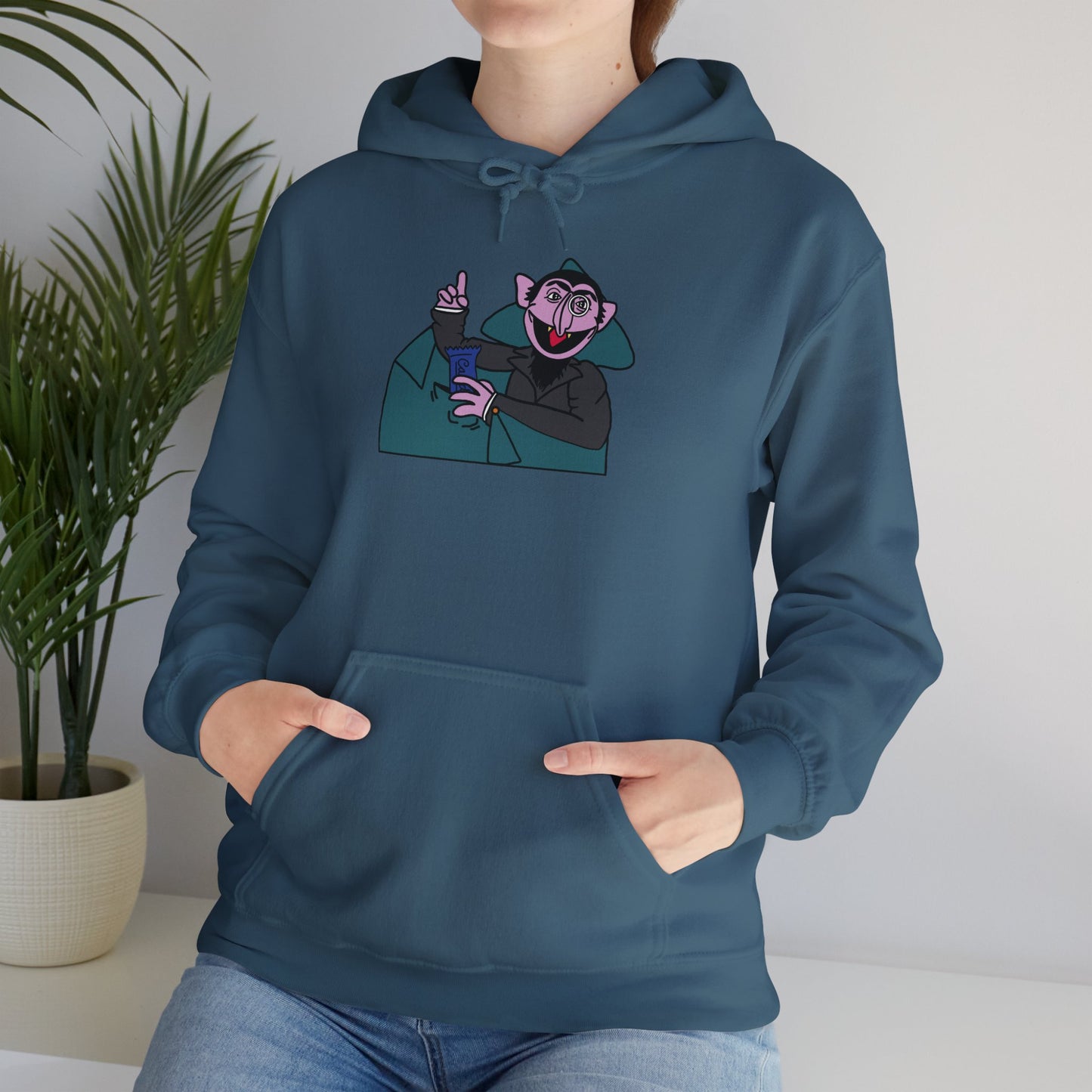 The Count Stealing Candy Hoodie - Sesame Street The Count Parody Hooded Sweatshirt