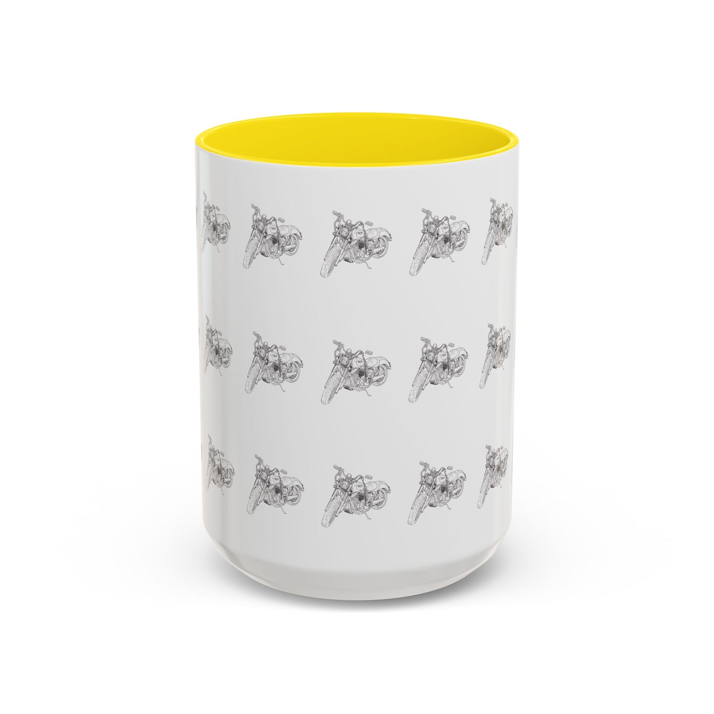 Motorcycle Pattern Coffee Mug - Harley Drawing Mug