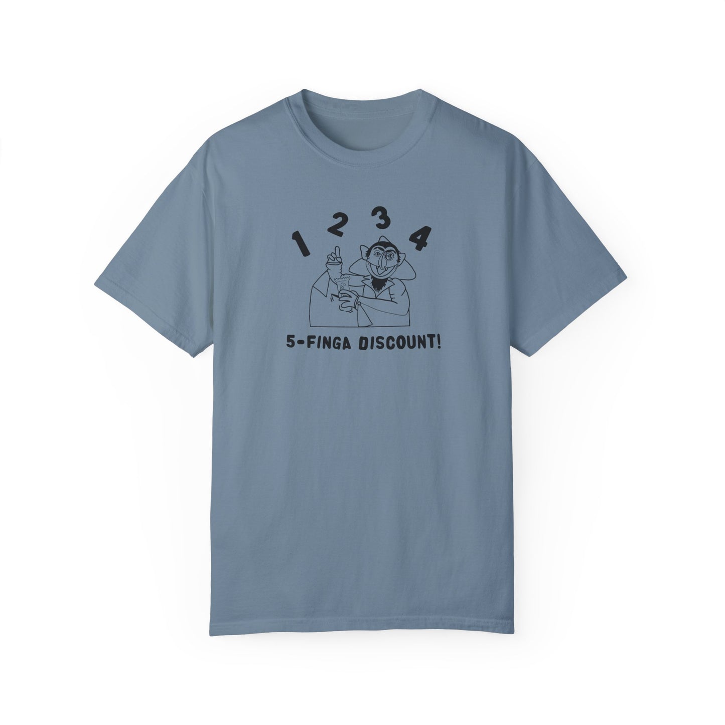 Five Finger Discount Outline Tee - Sesame Street The Count Parody Shirt
