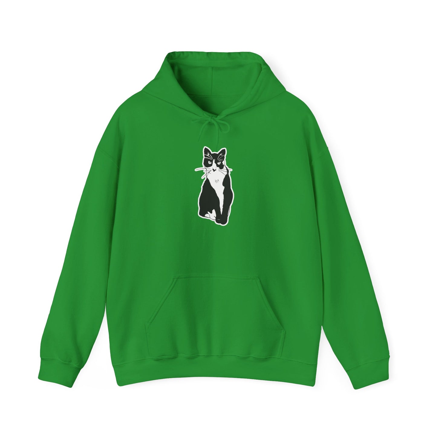 Cat Hoodie (Sticker Style Cat) - Cat Hooded Sweatshirt