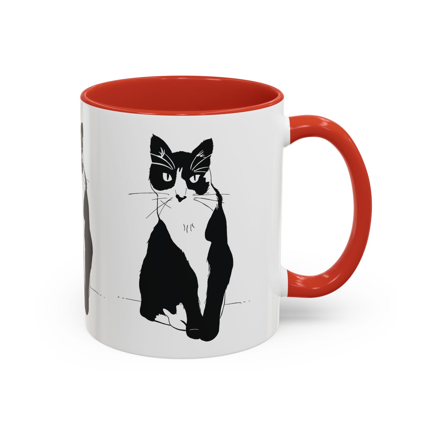 Three Cats Accent Mug (Transparent Style Cat) - Three Cats Edition Cat Mug