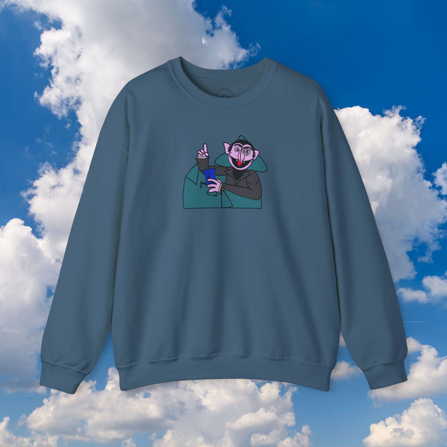 The Count Stealing Candy Sweatshirt - Sesame Street The Count Parody Sweatshirt