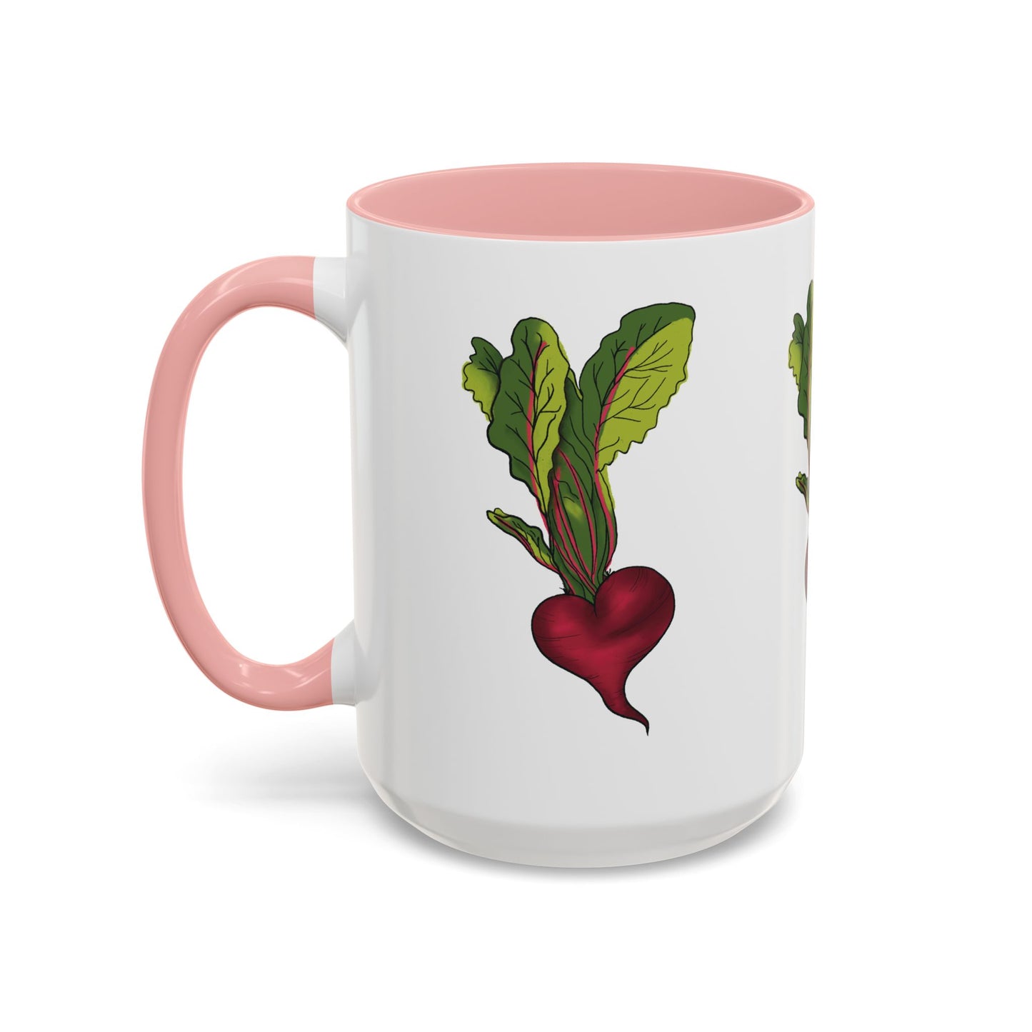Triple Heart Beet Accent Mug