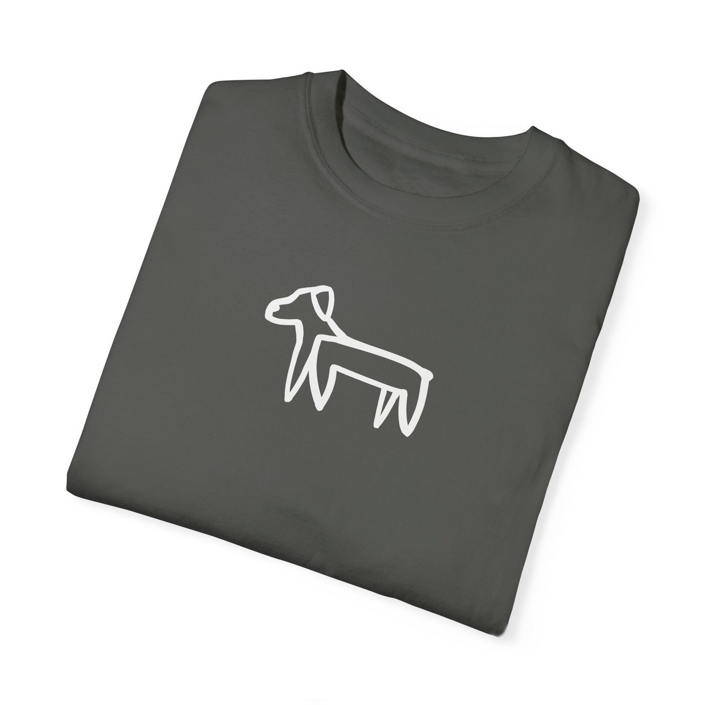 Dog Tee (Transparent Style Black Dog) - Dog Drawing Shirt