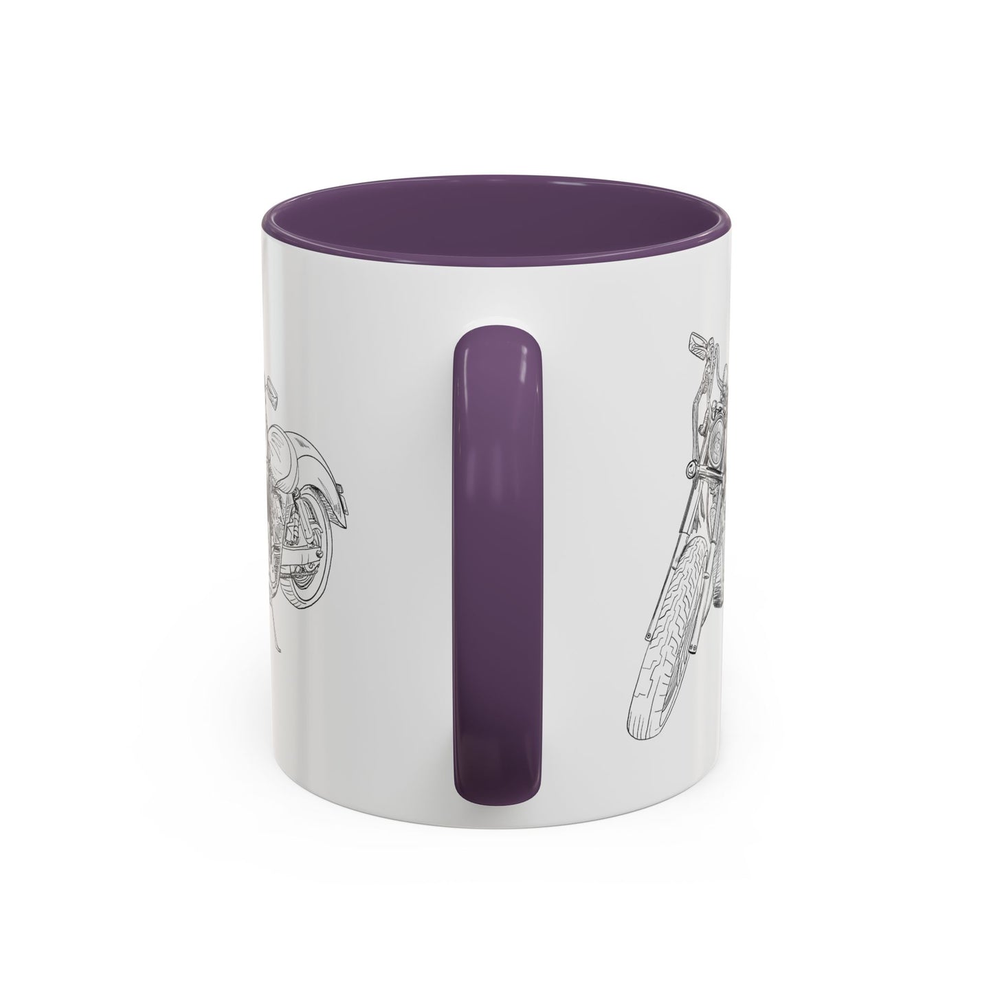Motorcycle Drawing Accent Mug