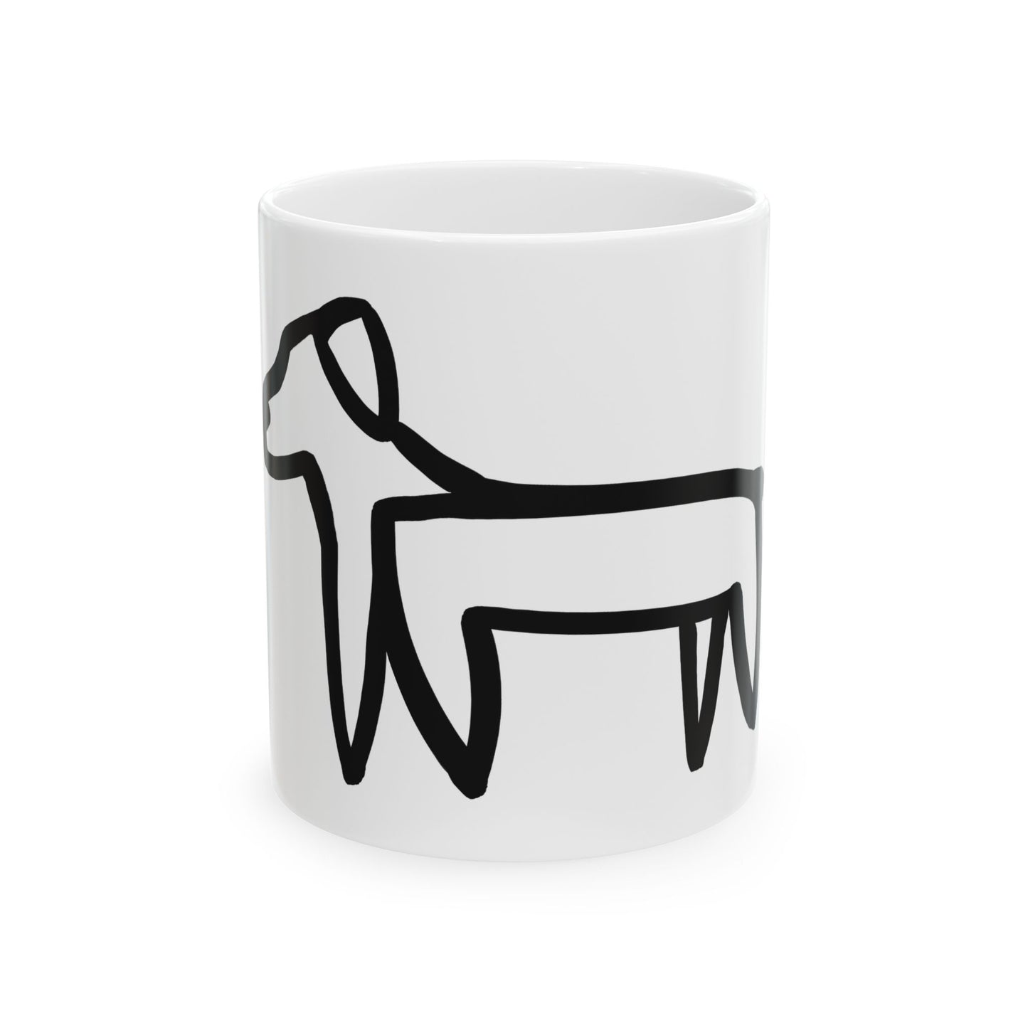 Dog Mug - Dog Drawing Mug - Big Dog Edition