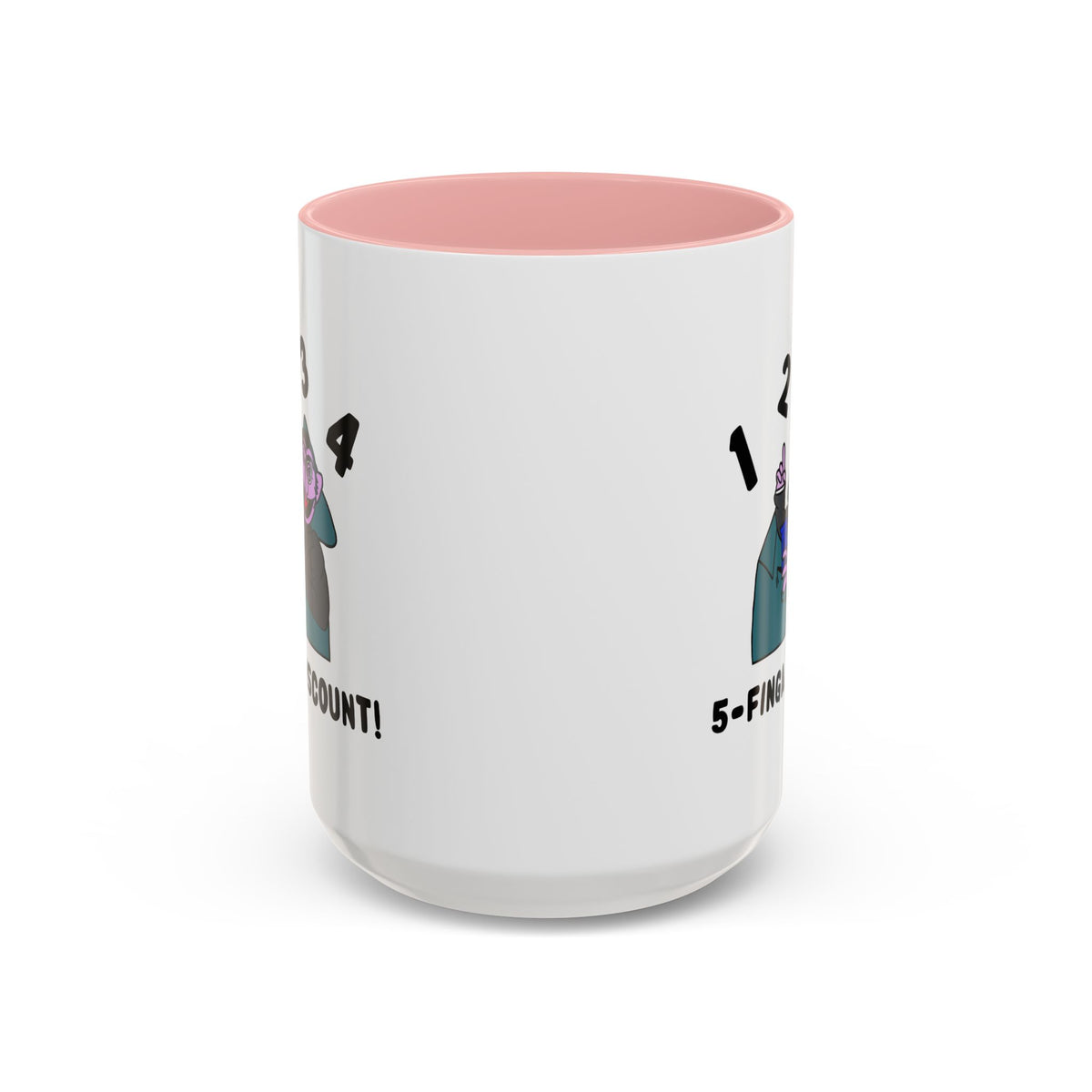 Five Finger Discount Accent Coffee Mug - Sesame Street The Count Parody Coffee Mug