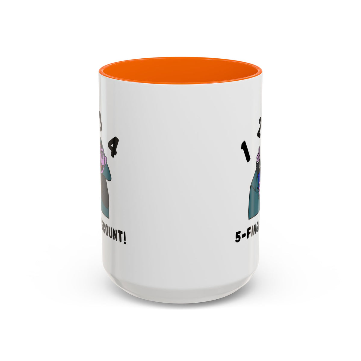 Five Finger Discount Accent Coffee Mug - Sesame Street The Count Parody Coffee Mug
