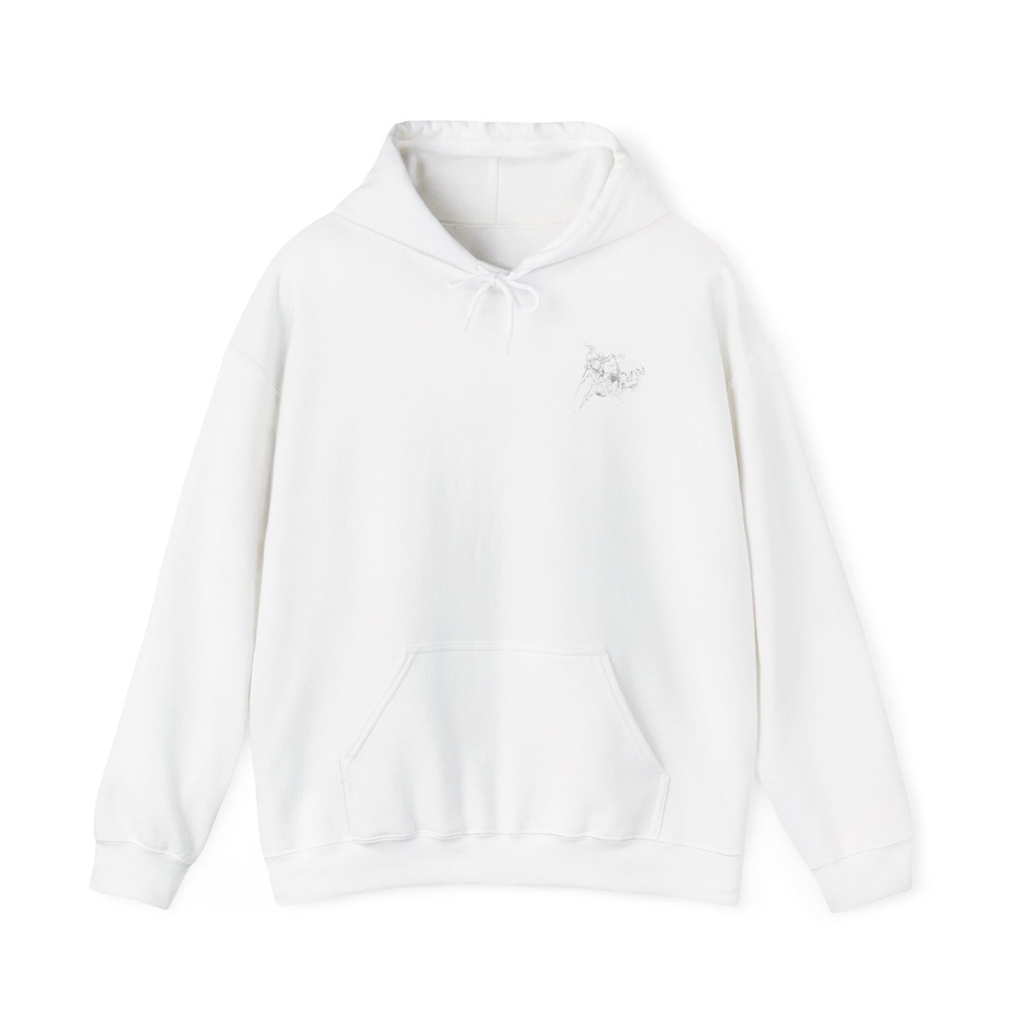 Ride Me Harley Motorcycle Drawing Hoodie Sweatshirt - Back Design