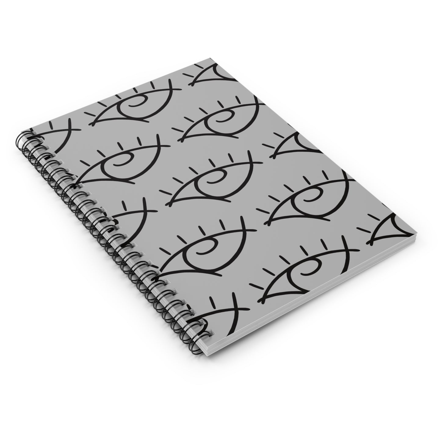 Seeing Eye Grey Pattern Spiral Notebook
