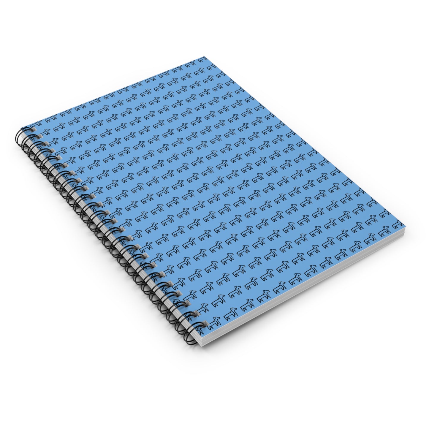 Blue Dogs Pattern Spiral Notebook
