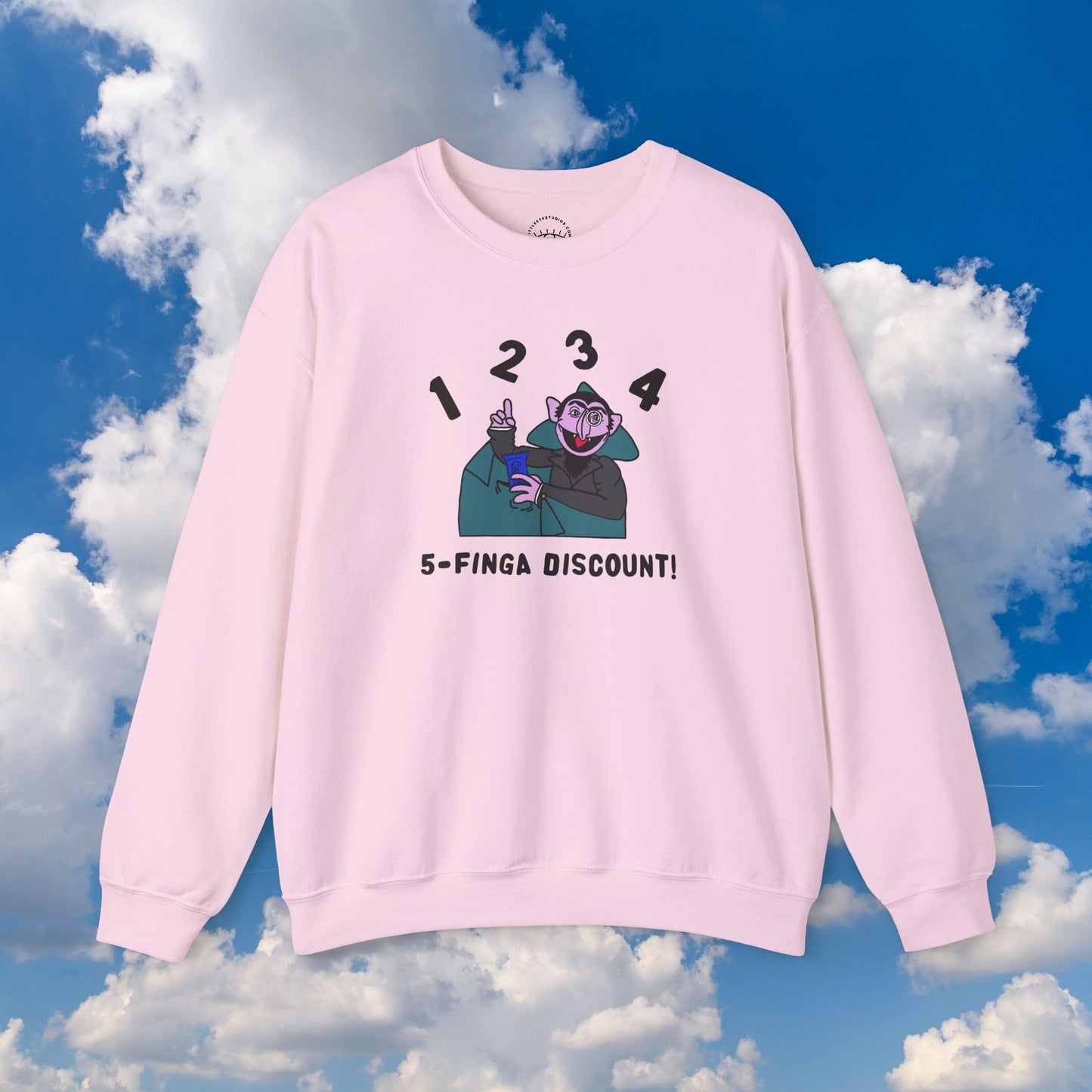 Five Finger Discount Sweatshirt - Sesame Street The Count Parody Sweatshirt
