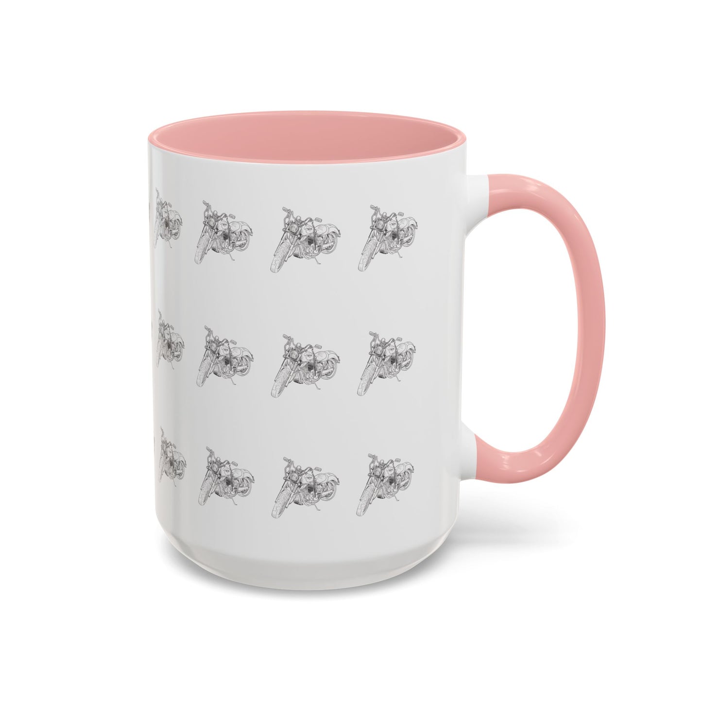Motorcycle Pattern Coffee Mug - Harley Drawing Mug