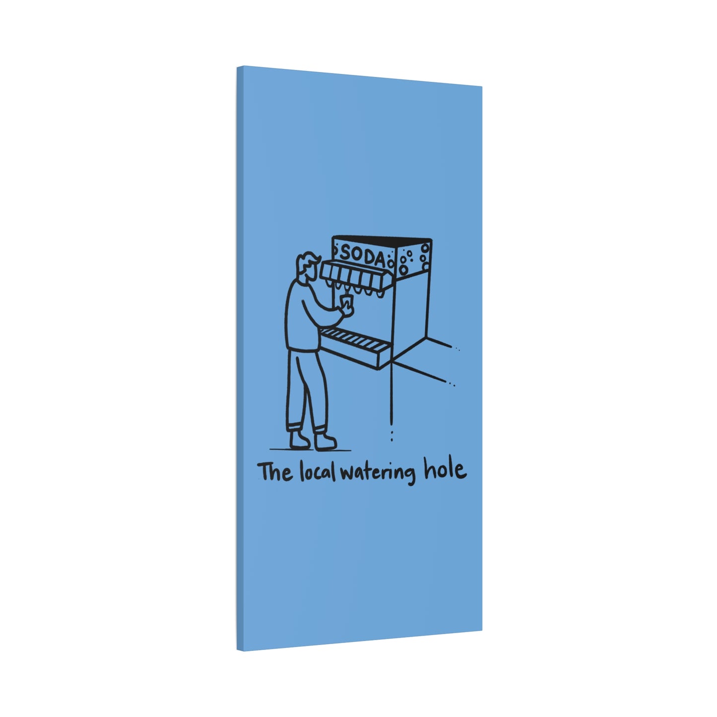 Local Watering Hole Canvas Print - Blue