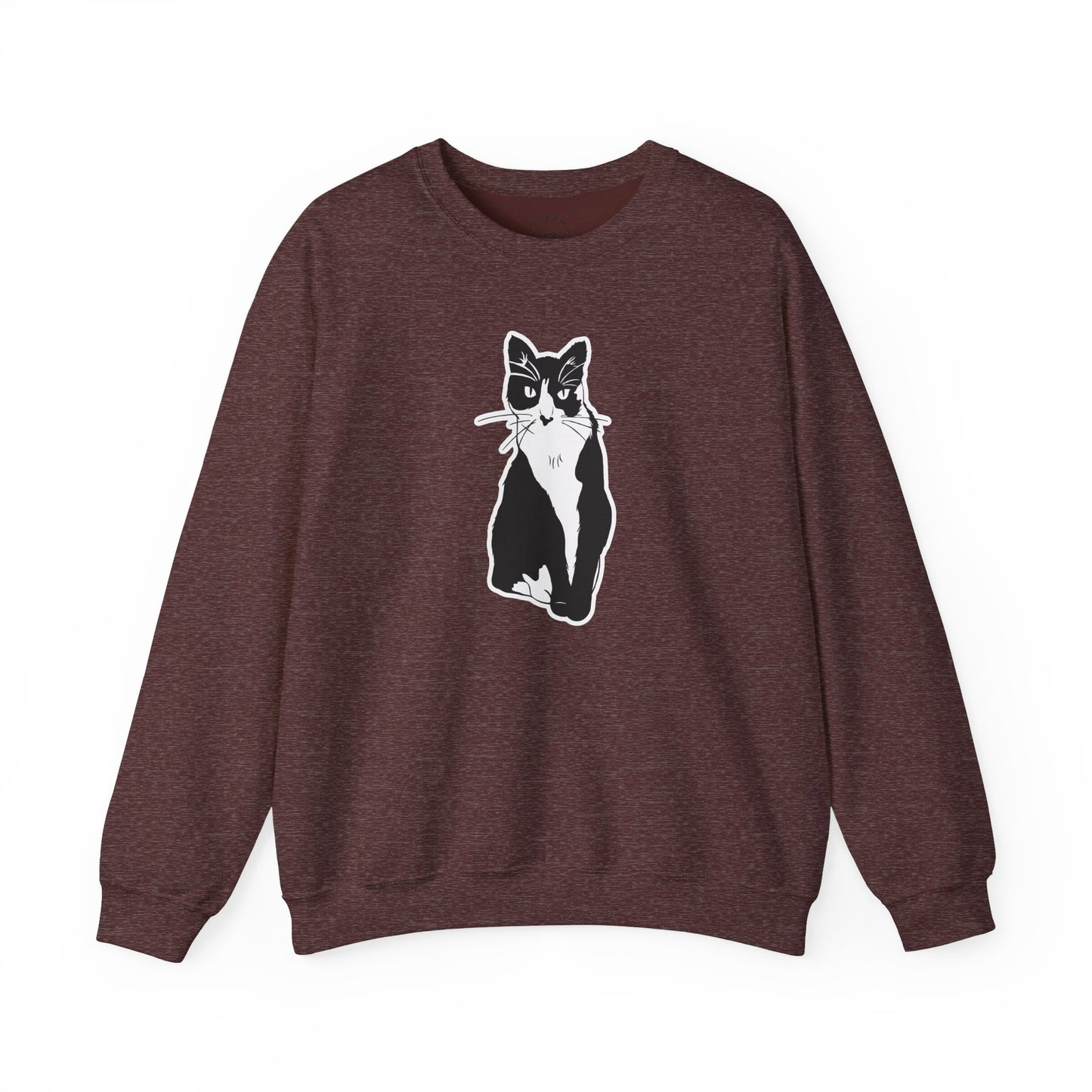Cat Sweatshirt (Sticker Style Cat) - Cat Drawing Sweatshirt