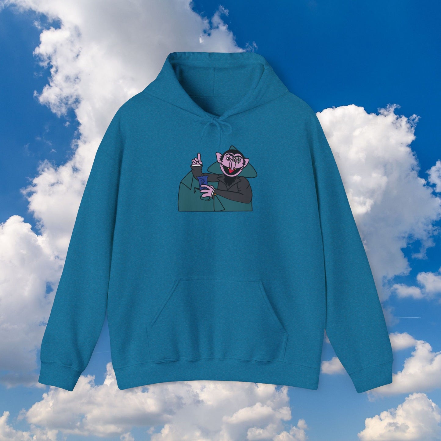 The Count Stealing Candy Hoodie - Sesame Street The Count Parody Hooded Sweatshirt