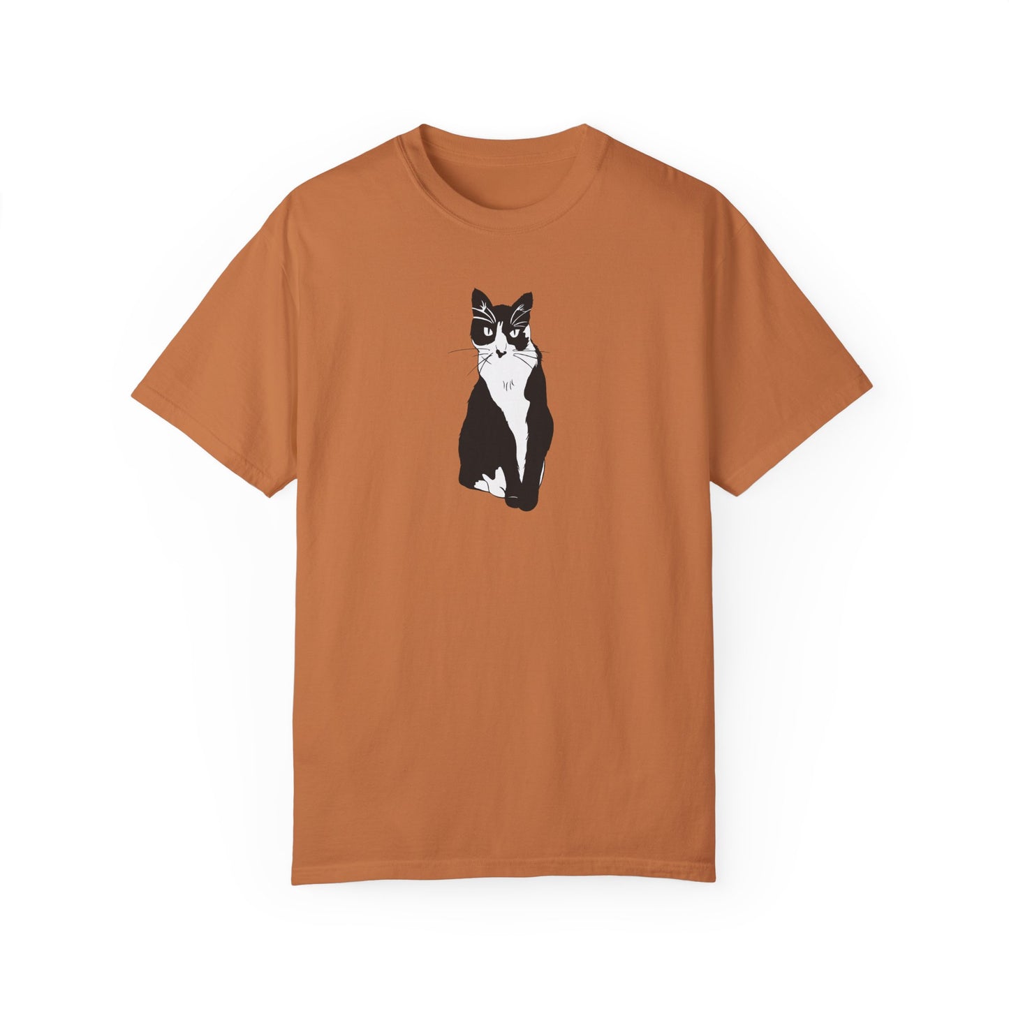 Cat Tee (B&W Style Cat) - Cat Drawing Shirt