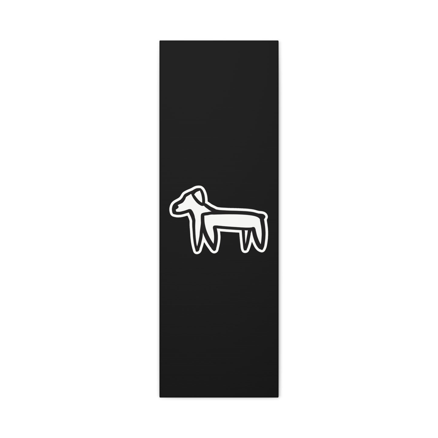 Dog Canvas Print on Black (Sticker Style Dog) - Dog Art Print