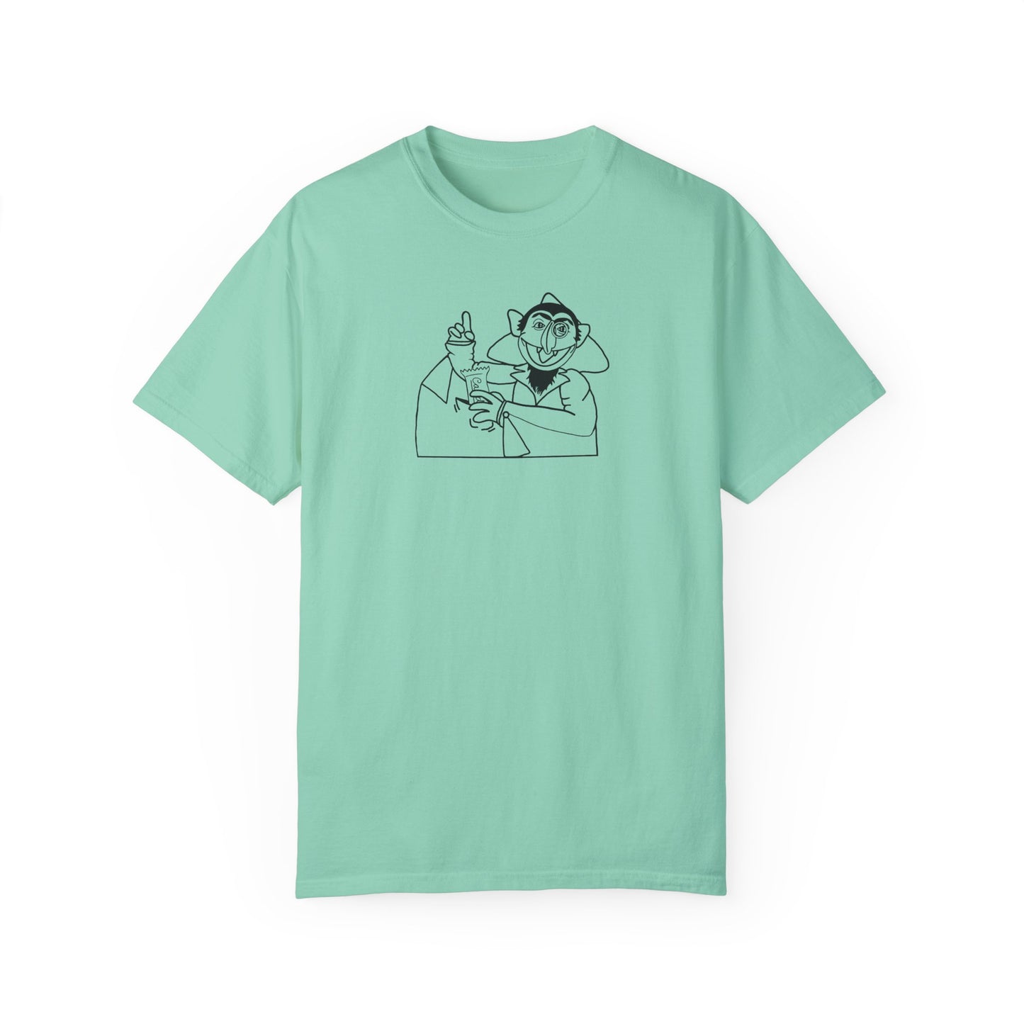 The Count Stealing Candy Outline Tee - Sesame Street The Count Parody Tee
