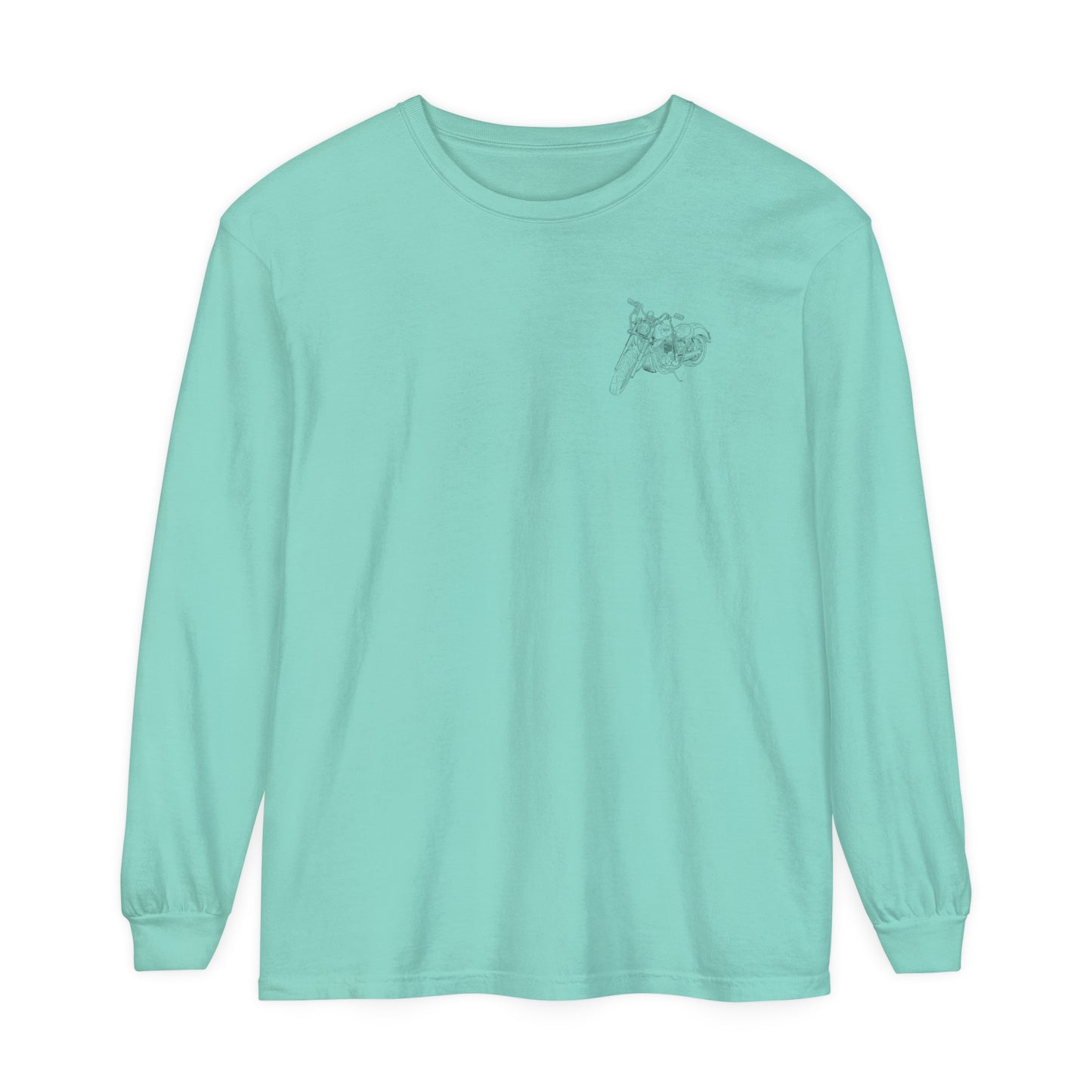 Ride Me Motorcycle Long Sleeve Tee Back Design
