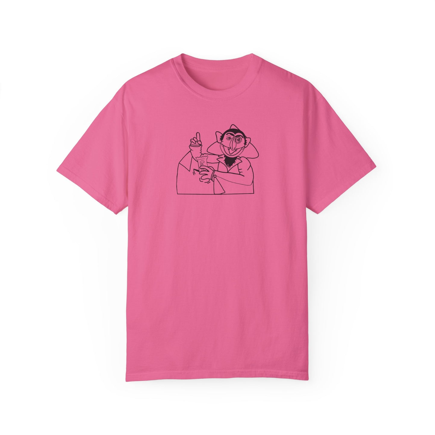 The Count Stealing Candy Outline Tee - Sesame Street The Count Parody Tee
