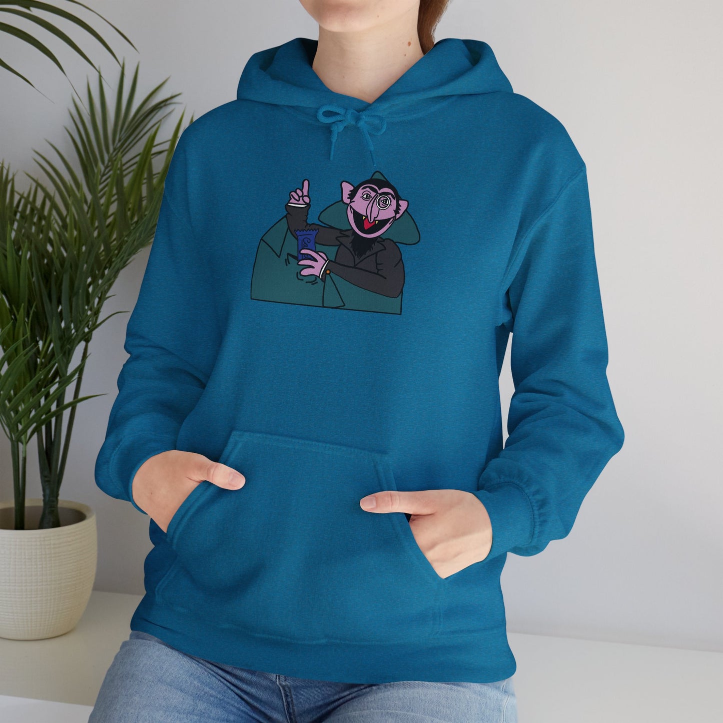 The Count Stealing Candy Hoodie - Sesame Street The Count Parody Hooded Sweatshirt