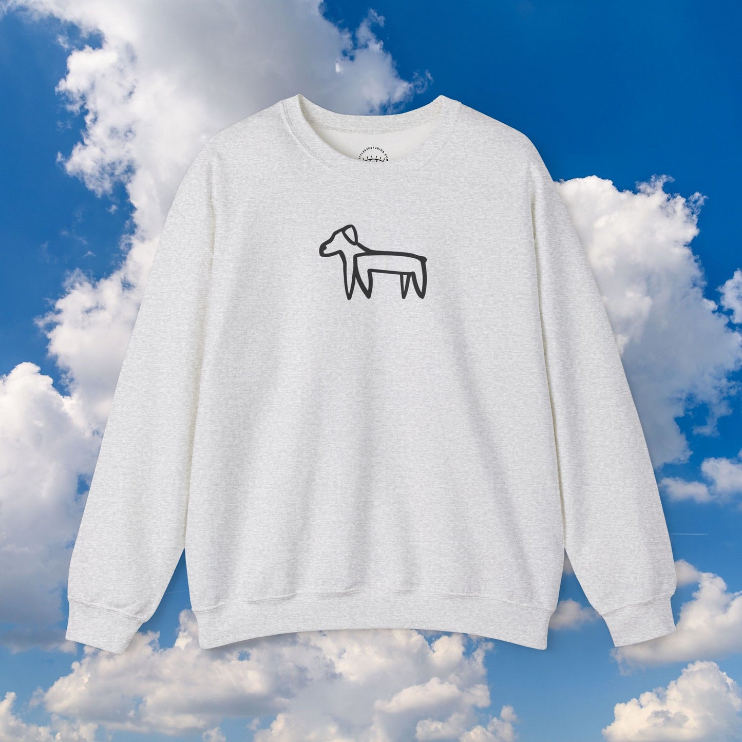 Dog Sweatshirt (Transparent Style Dog) - Dog Drawing Sweatshirt