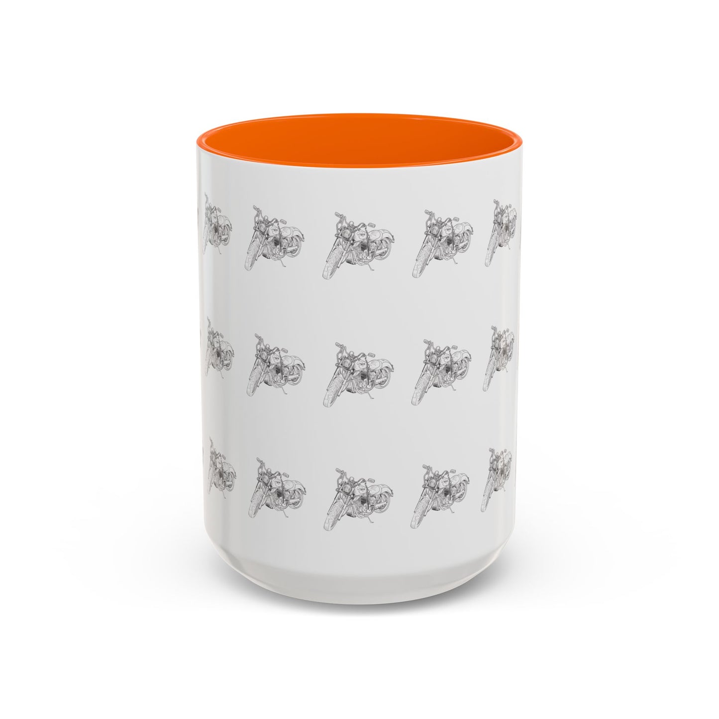 Motorcycle Pattern Coffee Mug - Harley Drawing Mug