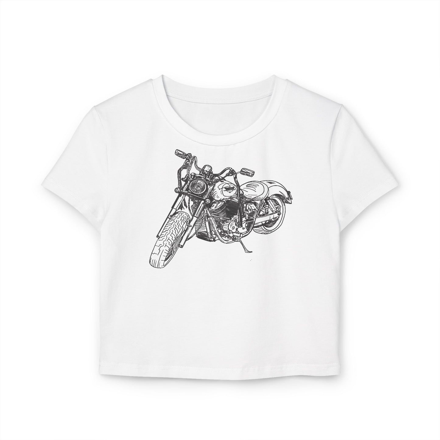 Harley Motorcycle Sketch Baby Tee