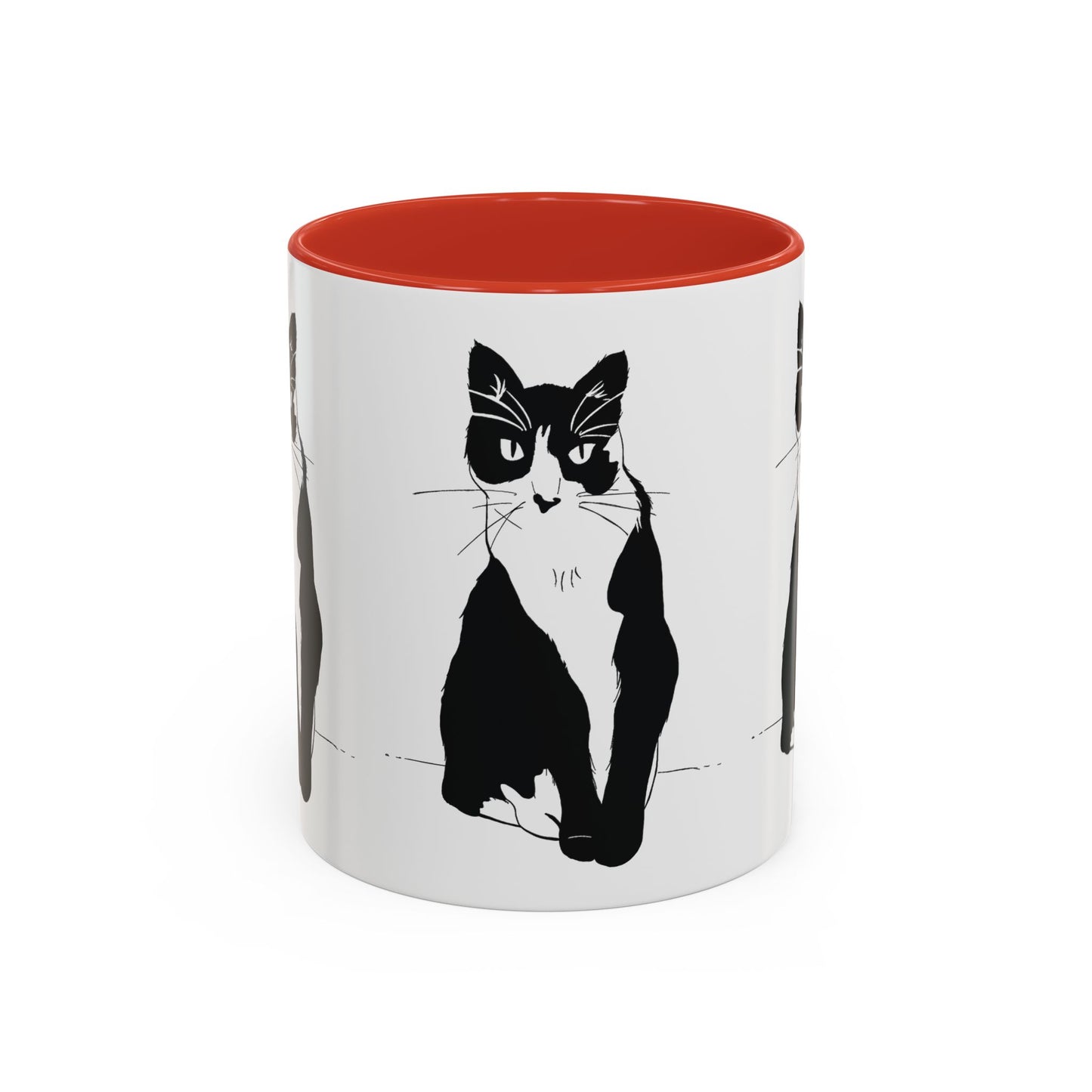 Three Cats Accent Mug (Transparent Style Cat) - Three Cats Edition Cat Mug