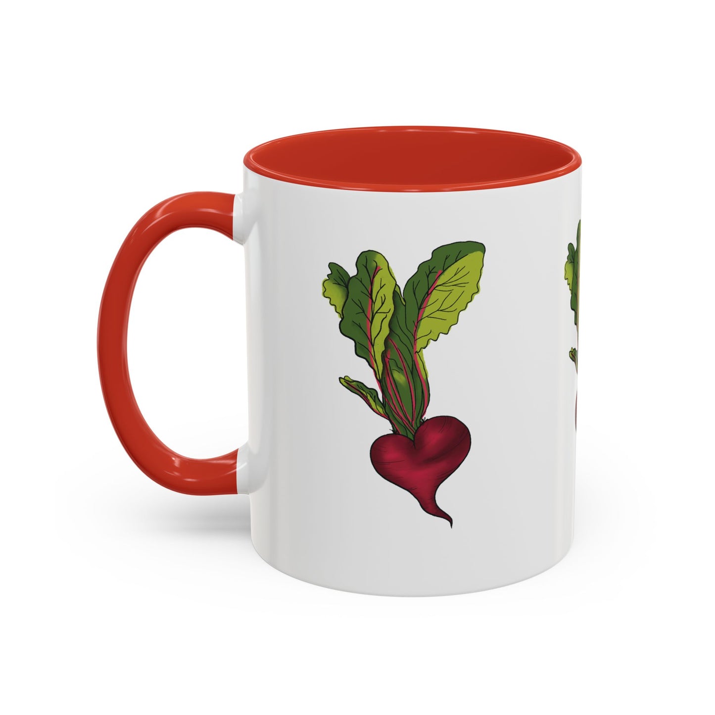 Triple Heart Beet Accent Mug