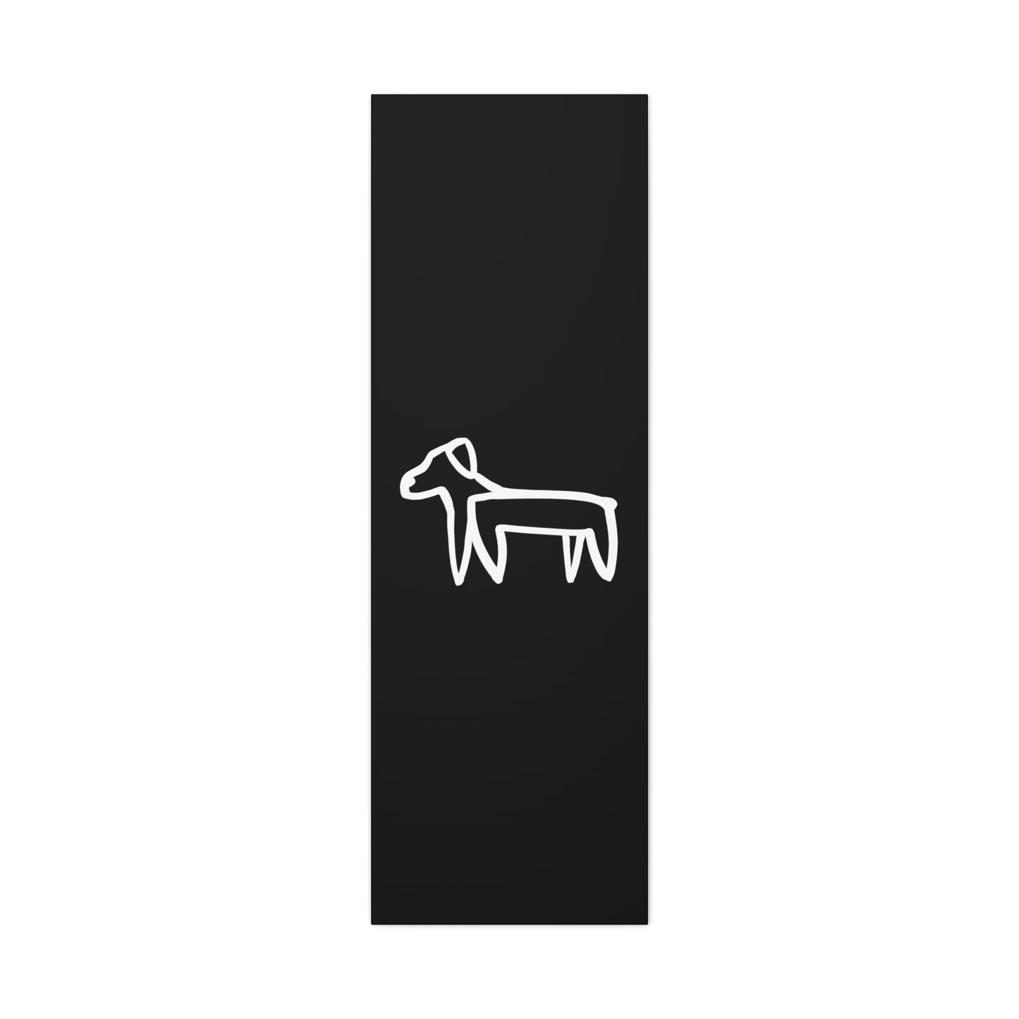 Dog Canvas Print on Black (Transparent Style White Dog) - Dog Art Print