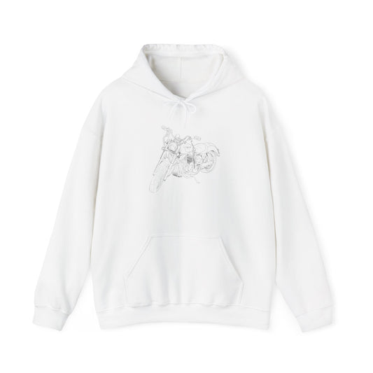 Harley Motorcycle Drawing Hoodie Sweatshirt