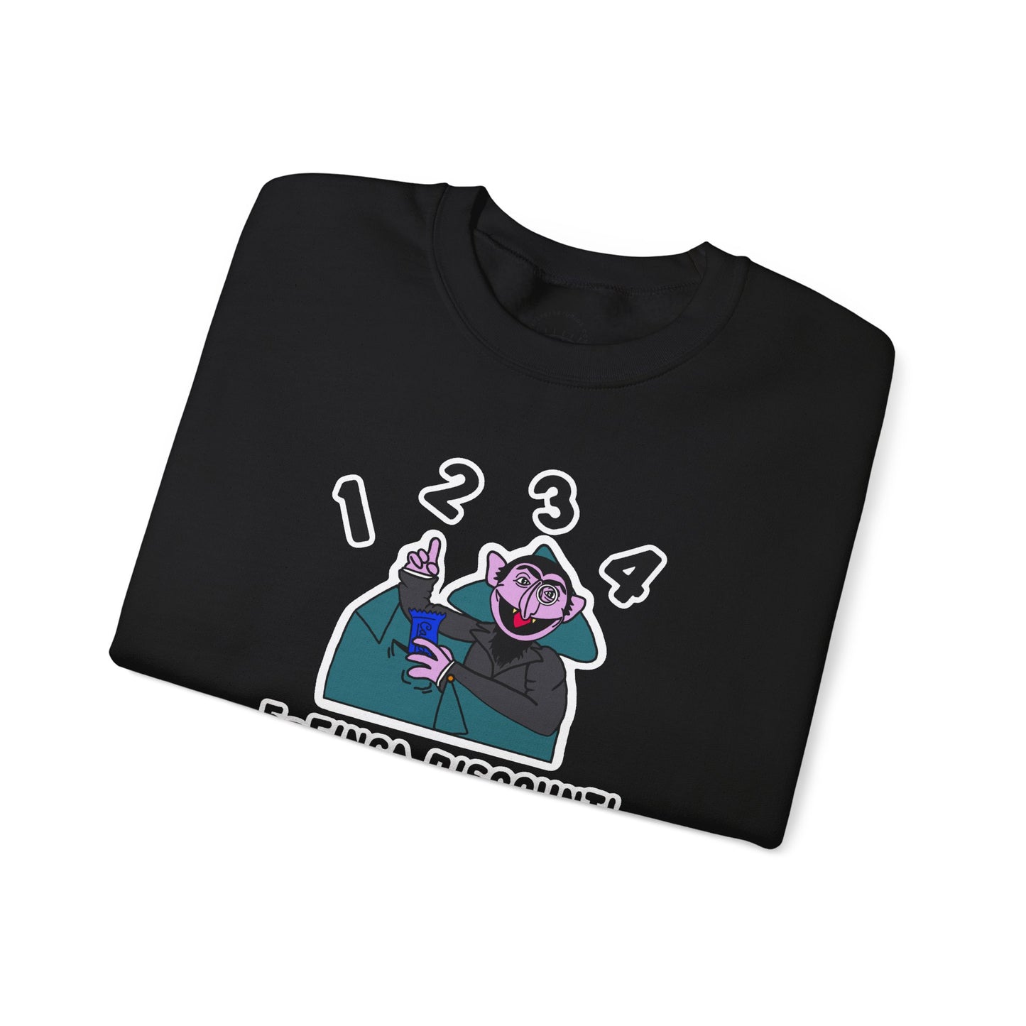 Five Finger Discount Sweatshirt - Sesame Street The Count Parody Sweatshirt