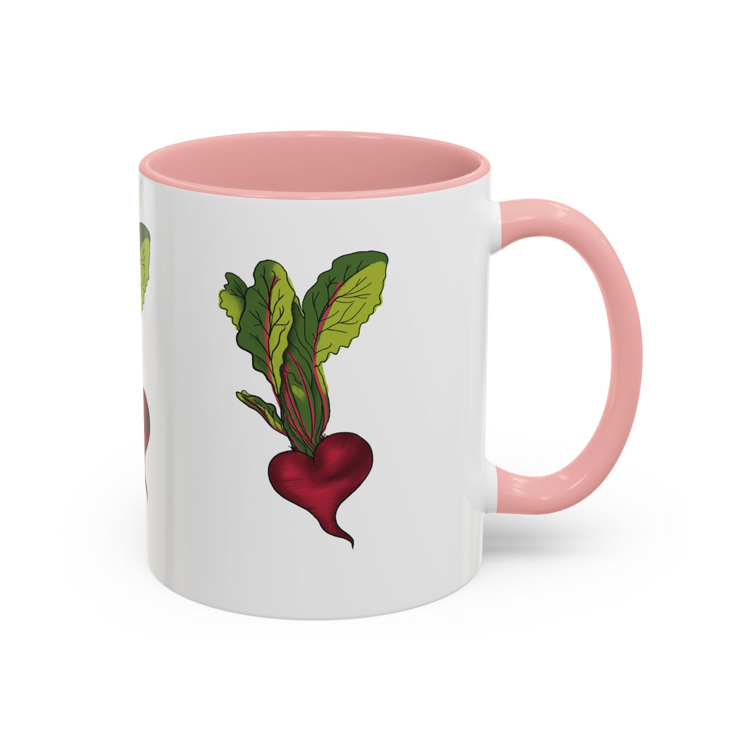 Triple Heart Beet Accent Mug