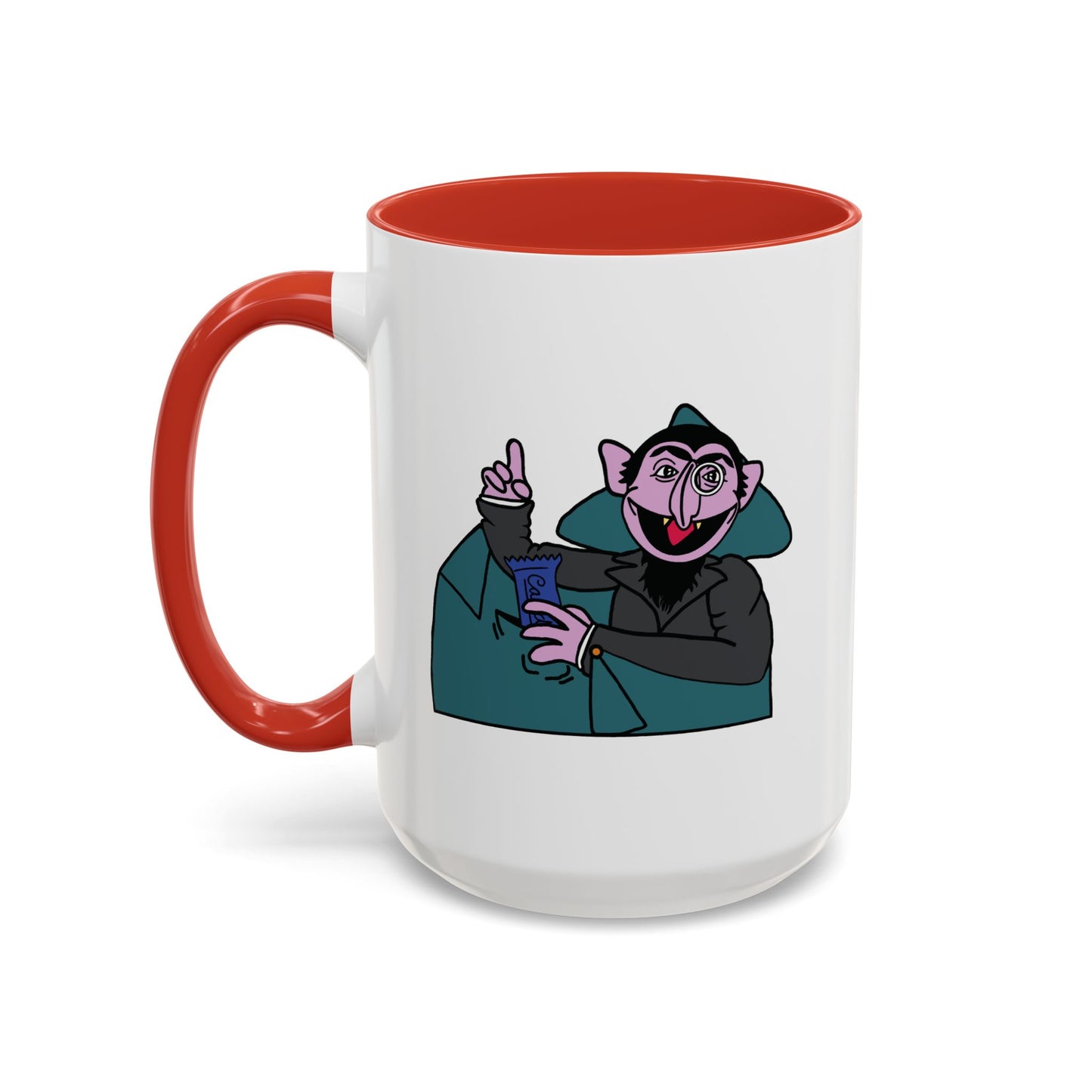 The Count Stealing Candy Accent Mug - Sesame Street The Count Parody Coffee Mug