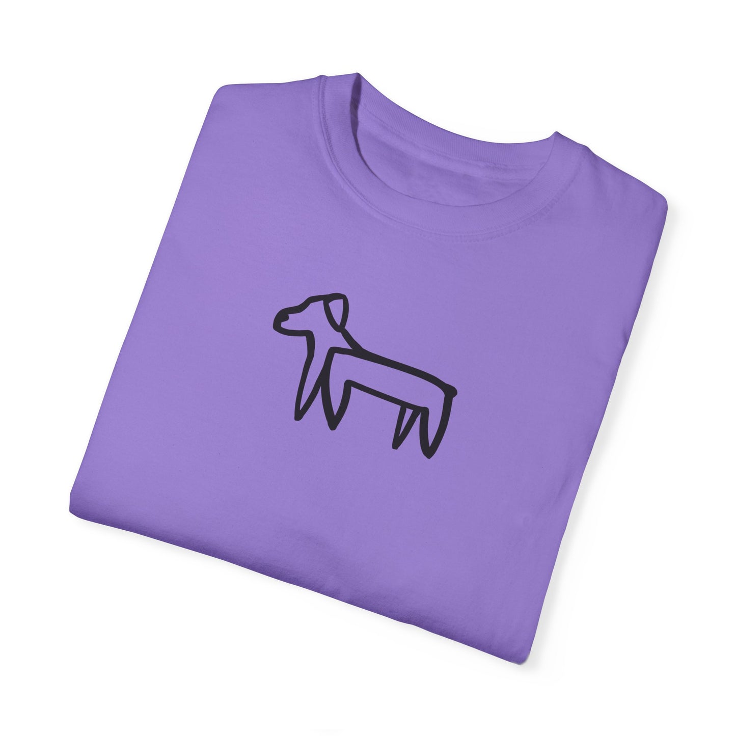 Dog Tee (Transparent Style Black Dog) - Dog Drawing Shirt