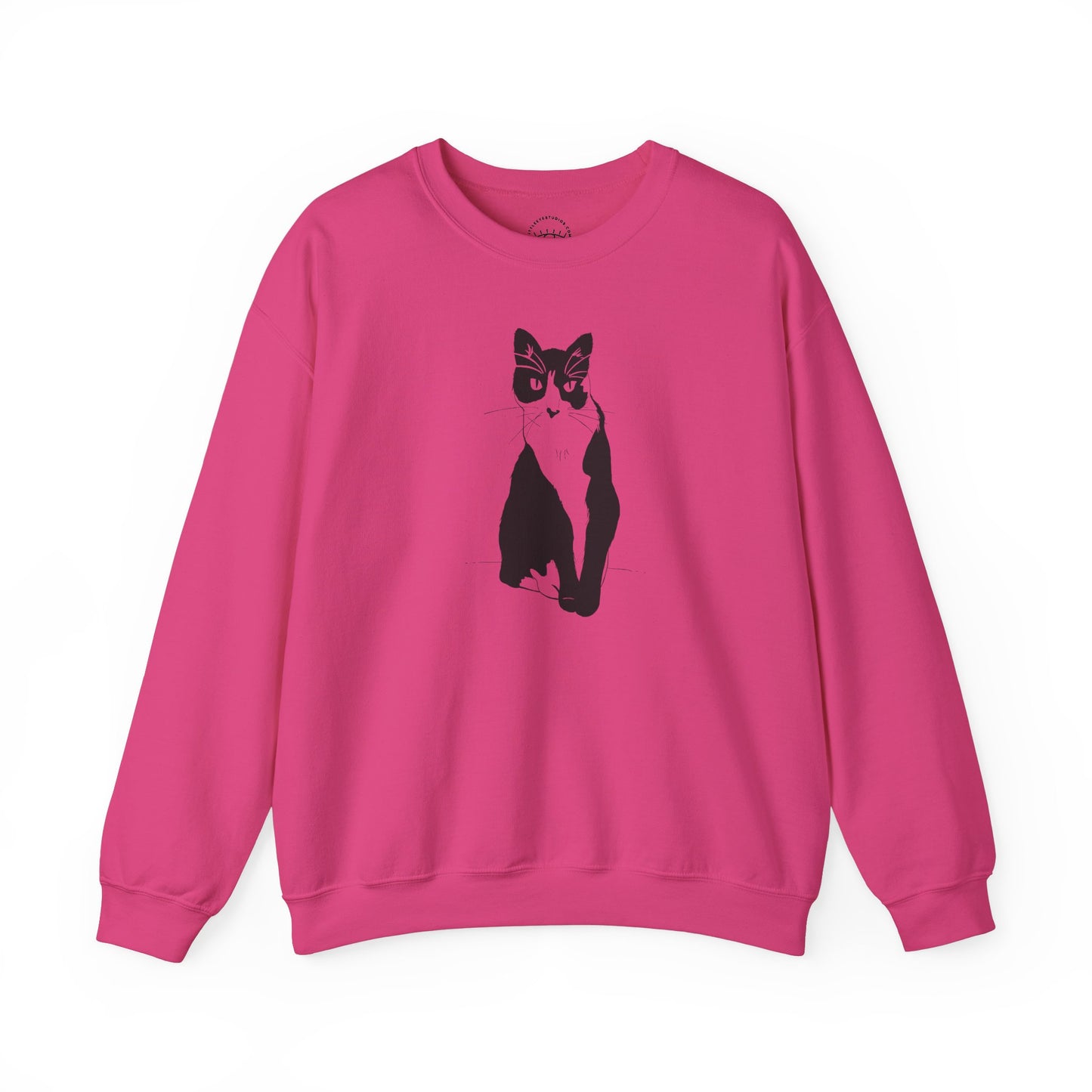 Cat Sweatshirt (Transparent Style Cat) - Cat Drawing Sweatshirt