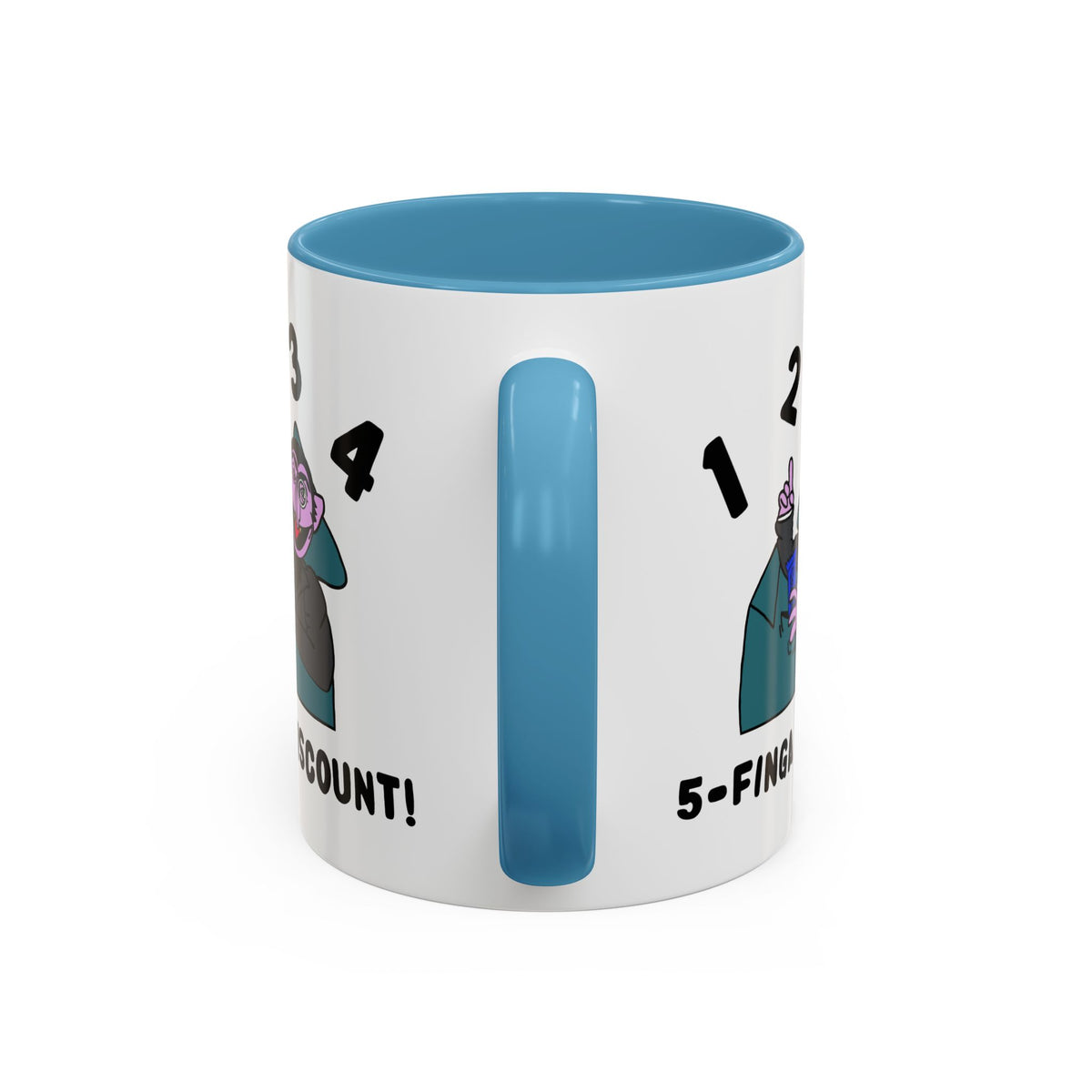 Five Finger Discount Accent Coffee Mug - Sesame Street The Count Parody Coffee Mug