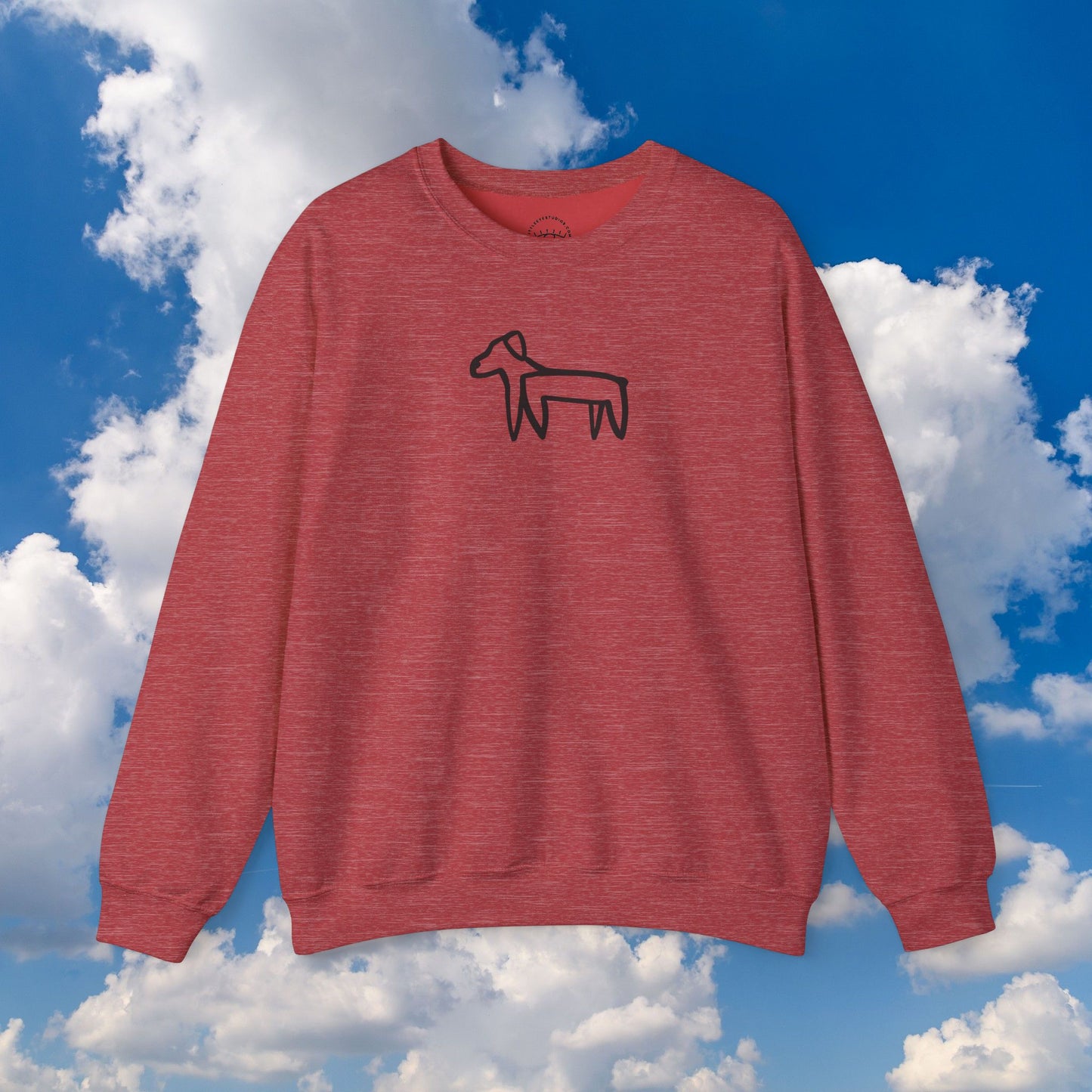 Dog Sweatshirt (Transparent Style Dog) - Dog Drawing Sweatshirt