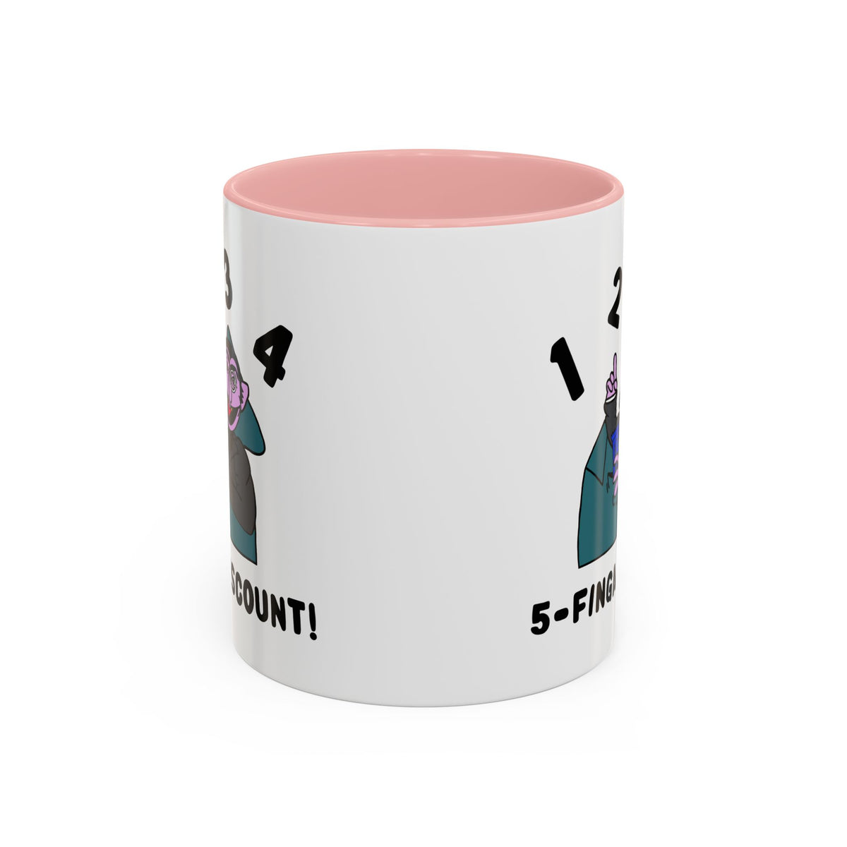 Five Finger Discount Accent Coffee Mug - Sesame Street The Count Parody Coffee Mug