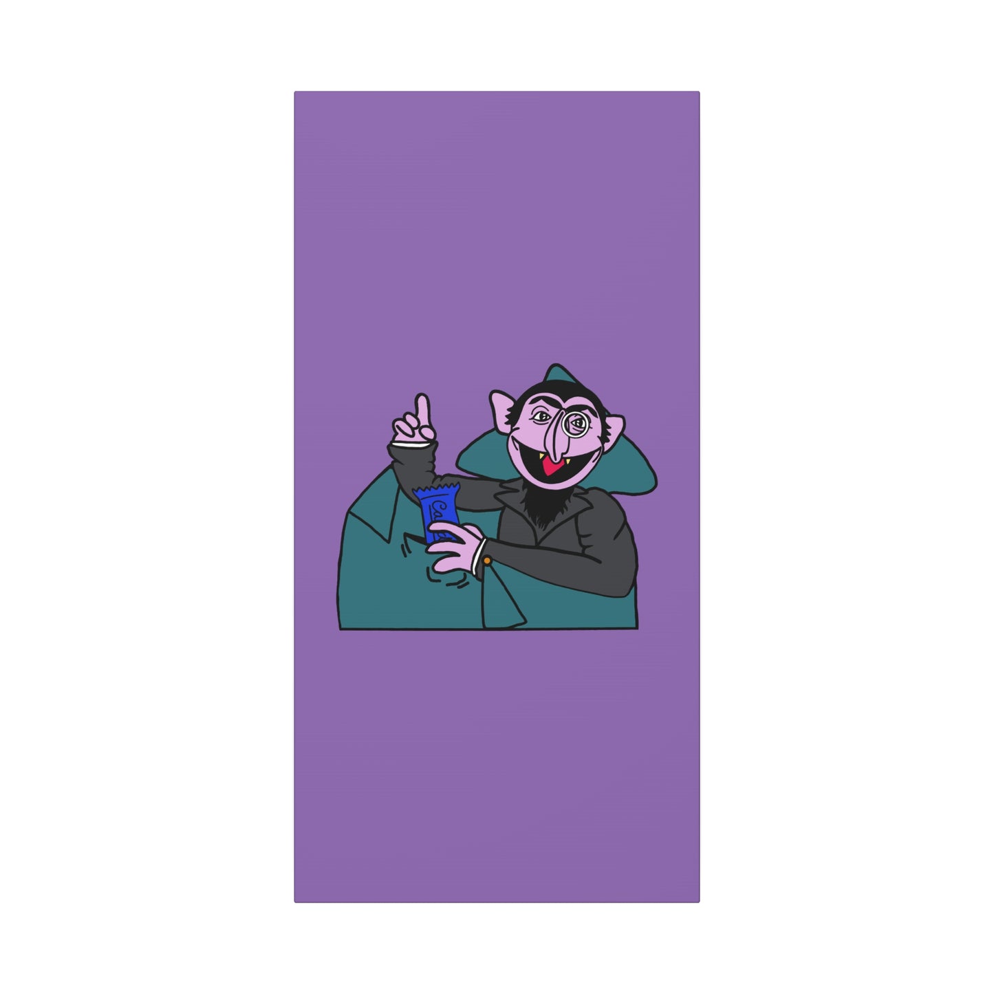 The Count Stealing Candy Canvas Print Light Purple - Sesame Street The Count Canvas Art