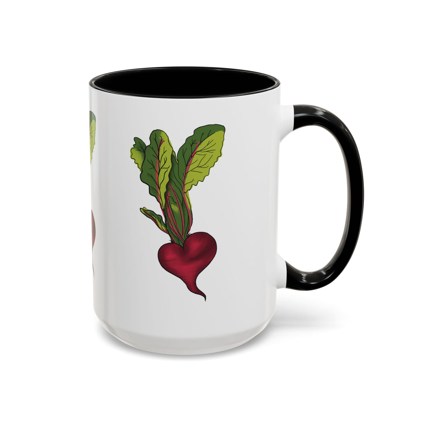 Triple Heart Beet Accent Mug