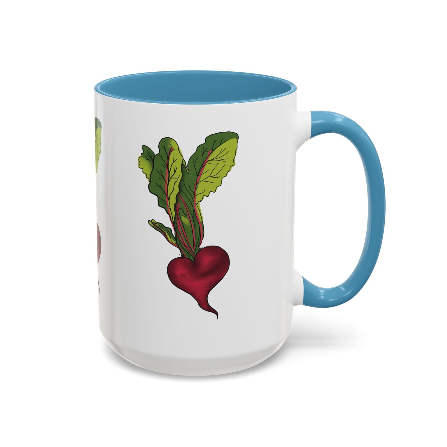 Triple Heart Beet Accent Mug