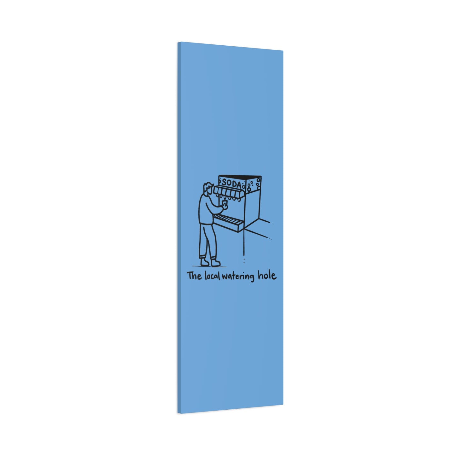 Local Watering Hole Canvas Print - Blue